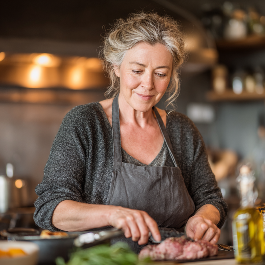 Літні люди насолоджуються здоровою їжею